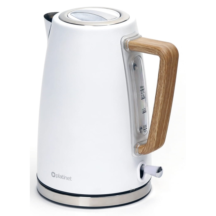 Chaleira 1,7 l 2400W/230V aço inoxidável/branco