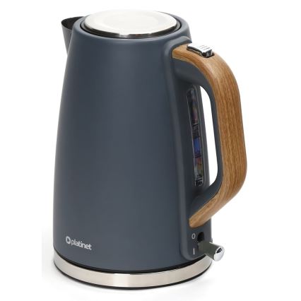 Chaleira 1,7 l 2400W/230V aço inoxidável/cinzenta