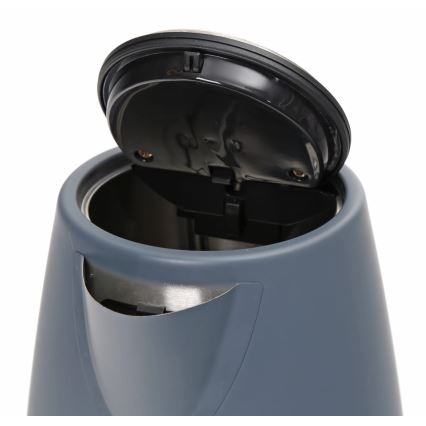 Chaleira 1,7 l 2400W/230V aço inoxidável/cinzenta