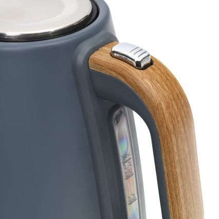 Chaleira 1,7 l 2400W/230V aço inoxidável/cinzenta