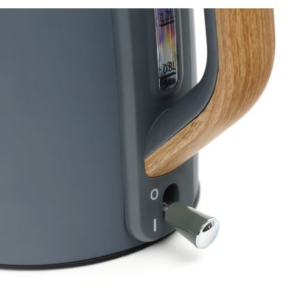 Chaleira 1,7 l 2400W/230V aço inoxidável/cinzenta