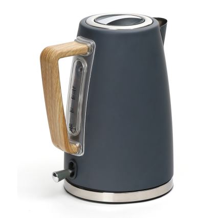 Chaleira 1,7 l 2400W/230V aço inoxidável/cinzenta