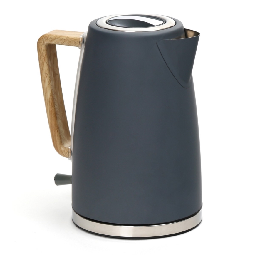 Chaleira 1,7 l 2400W/230V aço inoxidável/cinzenta