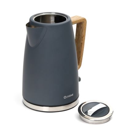 Chaleira 1,7 l 2400W/230V aço inoxidável/cinzenta