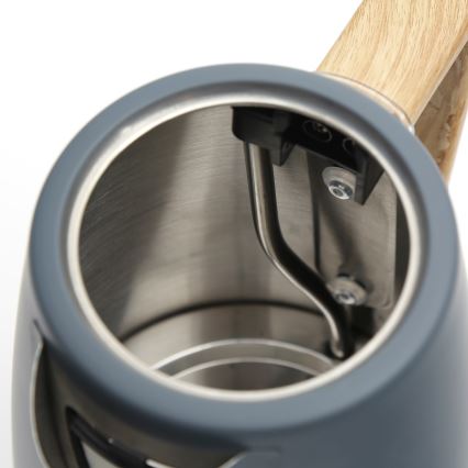 Chaleira 1,7 l 2400W/230V aço inoxidável/cinzenta