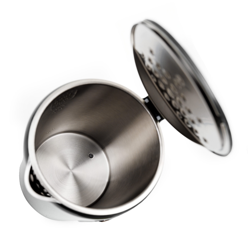 Chaleira com visor LCD 1,7 l 2200W/230V branco + copo de viagem 450 ml