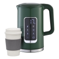 Chaleira com visor LCD 1,7 l 2200W/230V verde + copo de viagem 450 ml