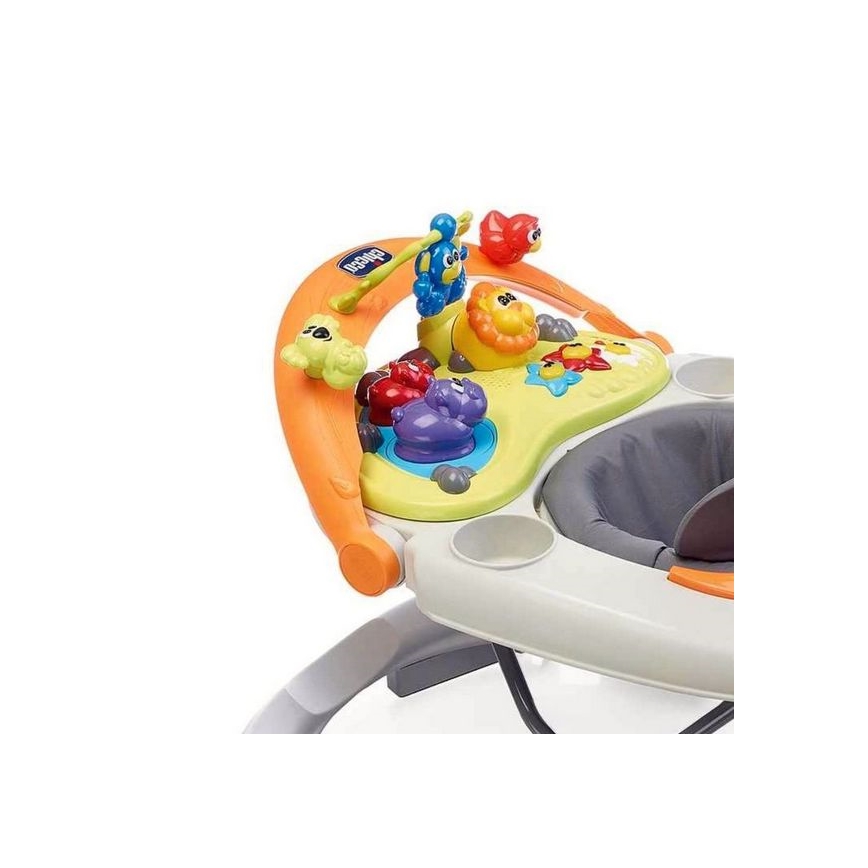 Chicco - Andarilho para bebé WALKY TALKY 2xAA cinzento