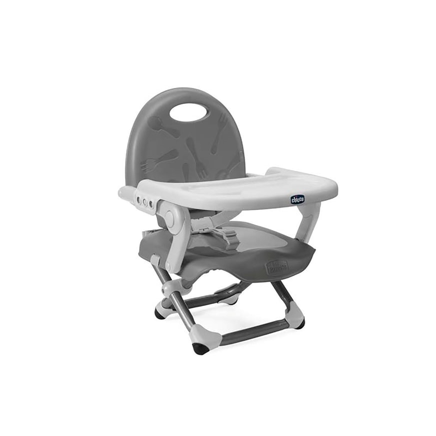 Chicco - Assento elevatório portátil para crianças POCKET SNACK cinzento