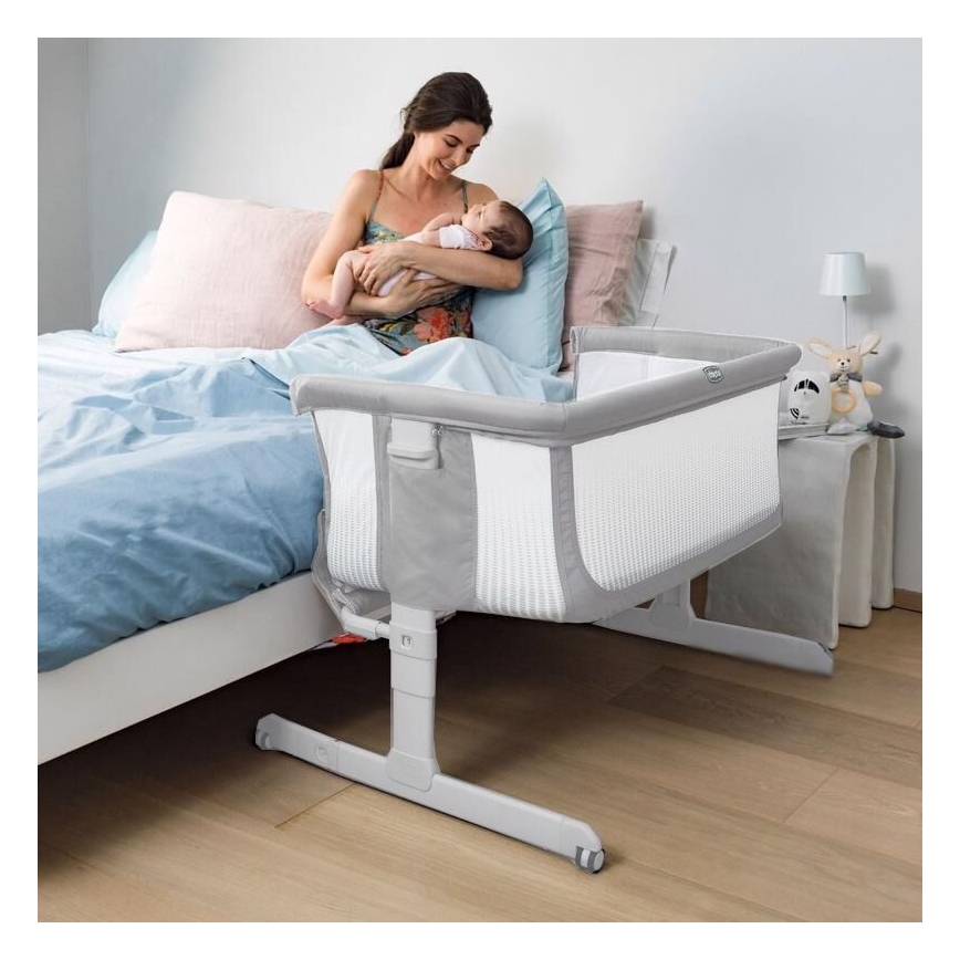 Chicco - Berço para bebés NEXT2ME AIR cinzento claro
