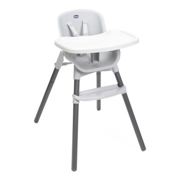Chicco - Cadeira de Refeição Infantil ZEST 3 em 1 branca/cinza