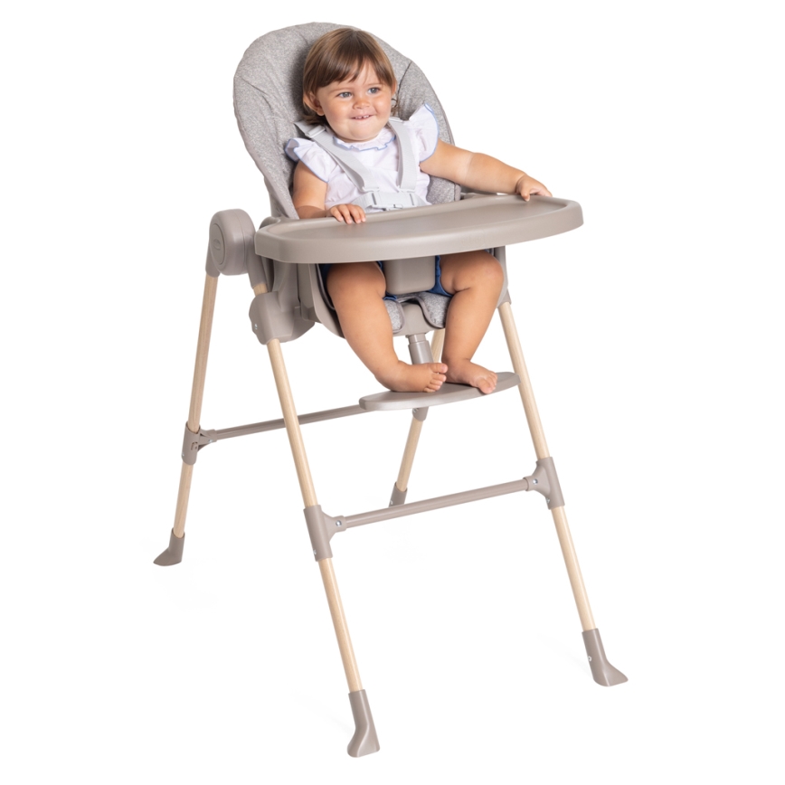 Chicco - Cadeira de refeição para criança Polly Essential - cinzento/castanho