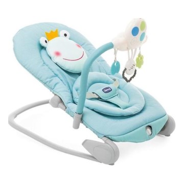 Chicco - Cadeirinha vibratória para bebé com melodia BALLOON Froggy 2xAA + 1xLR20 azul