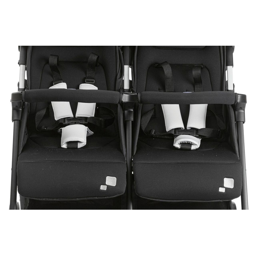 Chicco - Carrinho de bebé para gémeos OHLALA TWIN Black Noite preto
