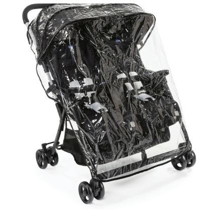 Chicco - Carrinho de bebé para gémeos OHLALA TWIN Black Noite preto