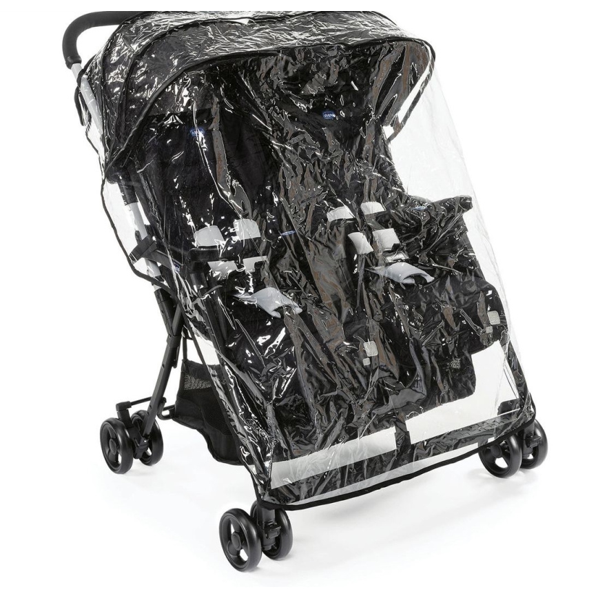 Chicco - Carrinho de bebé para gémeos OHLALA TWIN Black Noite preto