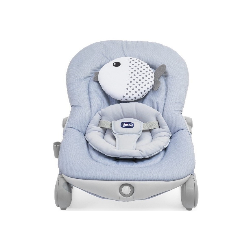 Chicco - Espreguiçadeira vibratória para bebé com melodia BALLOON Dots 2xAA + 1xLR20 azul