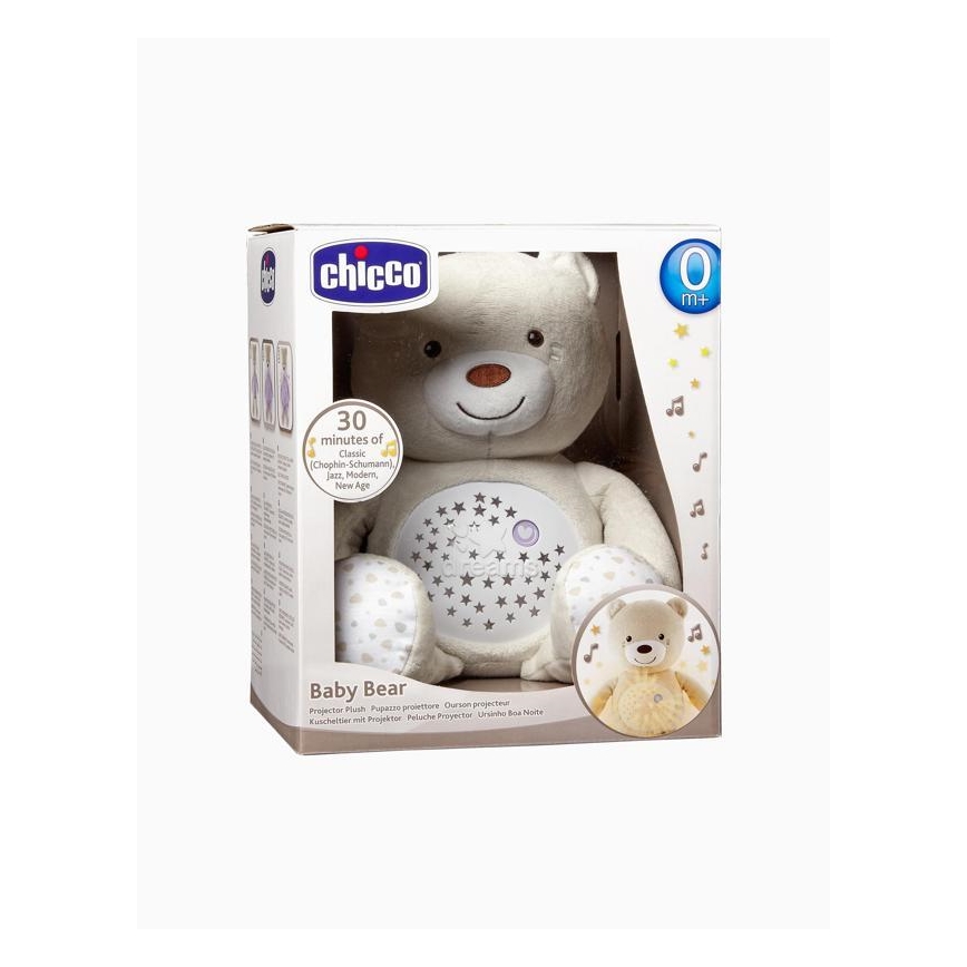 Chicco - Projetor com melodia BABY BEAR 3xAAA bege