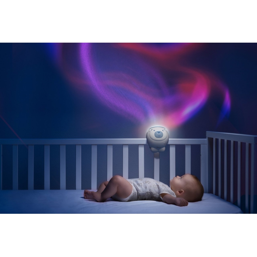 Chicco - Projetor infantil 2 em 1 URSO POLAR 3xAA azul