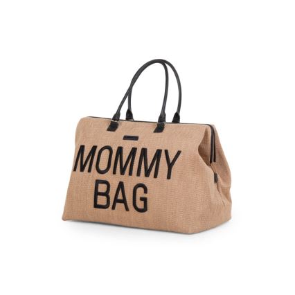 Childhome - Mala de muda da roupa MOMMY BAG RAFFIA LOOK bege