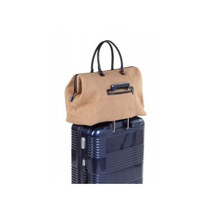Childhome - Mala de muda da roupa MOMMY BAG RAFFIA LOOK bege