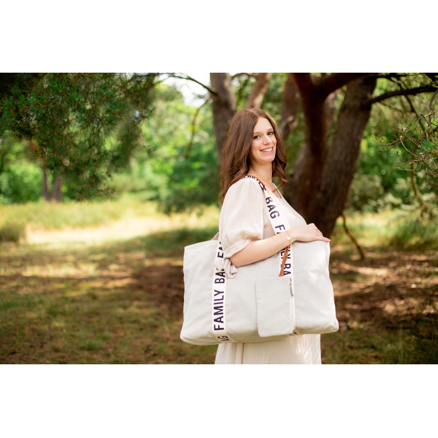 Childhome - Mala de viagem FAMILY BAG CANVAS branco