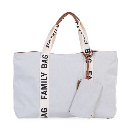 Childhome - Mala de viagem FAMILY BAG CANVAS branco