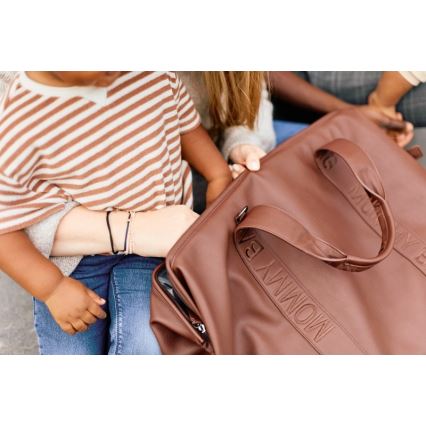 Childhome - Saco de muda da roupa MOMMY BAG LEATHER castanho