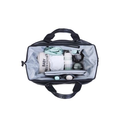Childhome - Saco de muda da roupa MOMMY BAG LEATHER preto