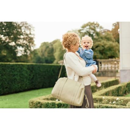 Childhome - Saco de muda da roupa MOMMY CLUB LEATHER bege