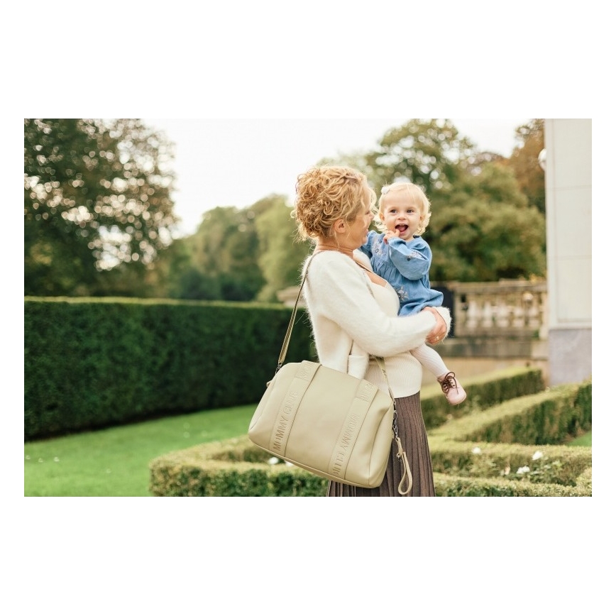 Childhome - Saco de muda da roupa MOMMY CLUB LEATHER bege