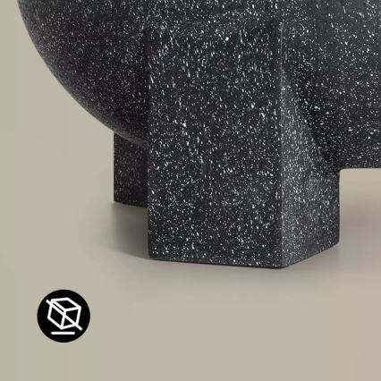 Churrasqueira portátil com grelha 74x30 cm preta/granito escuro