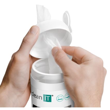 CLEAN IT CL-141 - Panos de limpeza de ecrãs húmidos 100 unid.