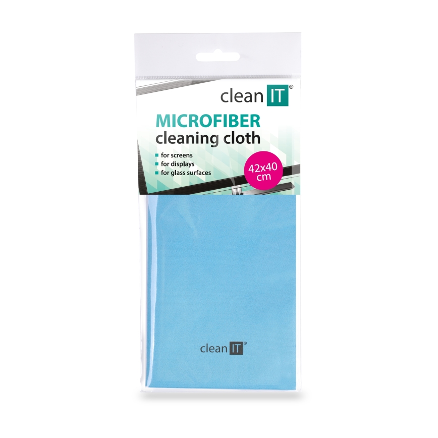 CLEAN IT CL-700 - Pano de limpeza de microfibras 40x42 cm azul