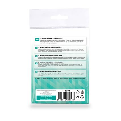 CLEAN IT CL-710 - Pano de limpeza de microfibras 19x19 cm azul