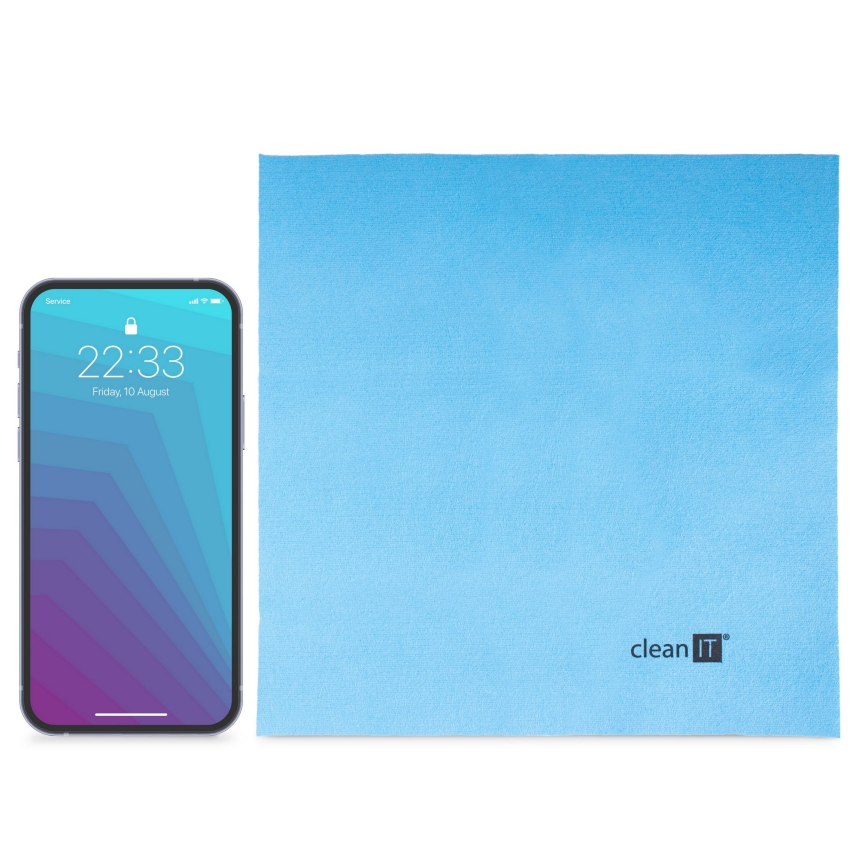 CLEAN IT CL-710 - Pano de limpeza de microfibras 19x19 cm azul
