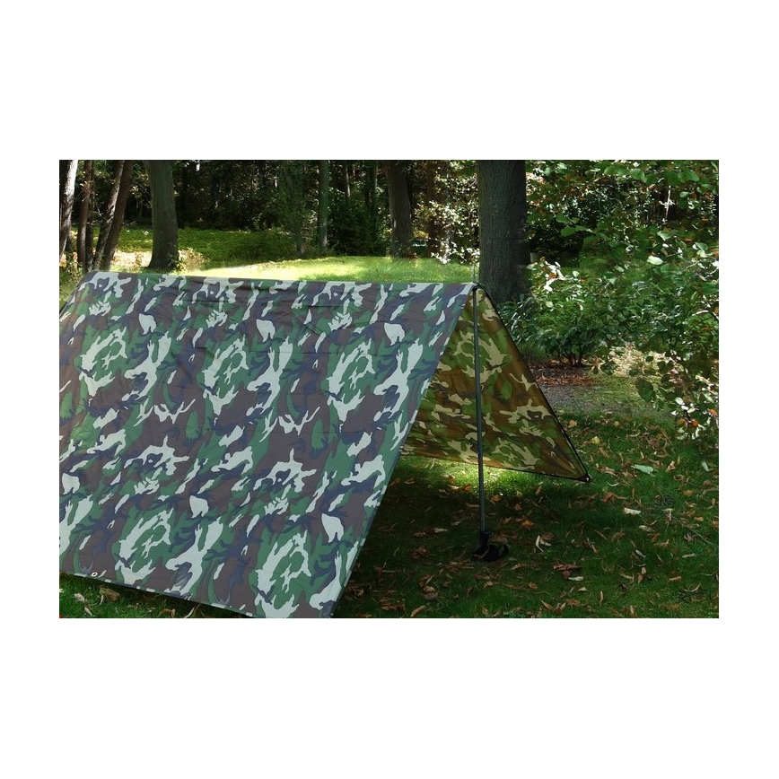 Cobertura de lona 2x3 m PU 2000 mm camuflagem