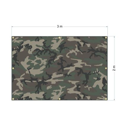 Cobertura de lona 2x3 m PU 2000 mm camuflagem