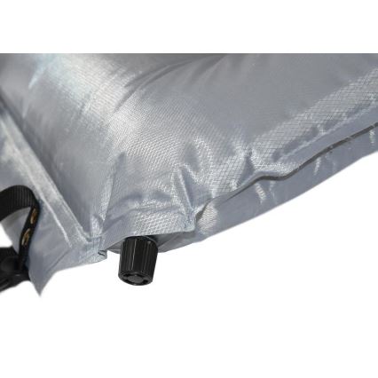 Colchão auto-insuflável com almofada 180x66 cm cinzento