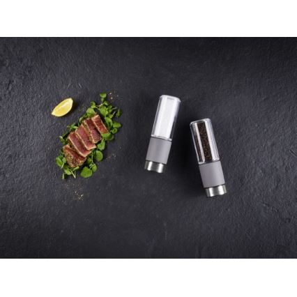 Cole&Mason - Conjunto de moedores de sal e pimenta REGENT CONCRETE, 2 unidades, em betão, 18 cm