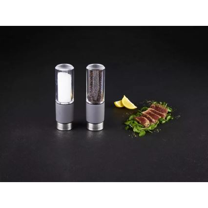 Cole&Mason - Conjunto de moedores de sal e pimenta REGENT CONCRETE, 2 unidades, em betão, 18 cm