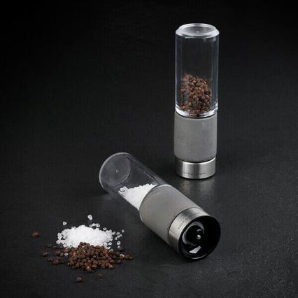 Cole&Mason - Conjunto de moedores de sal e pimenta REGENT CONCRETE, 2 unidades, em betão, 18 cm