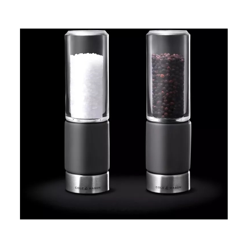 Cole&Mason - Conjunto de moedores de sal e pimenta REGENT CONCRETE, 2 unidades, em betão, 18 cm