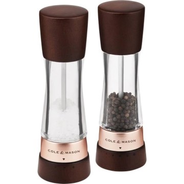 Cole&Mason - Conjunto de moedores de sal grosso e pimenta DERWENT 2 unid. 19 cm faia/castanho