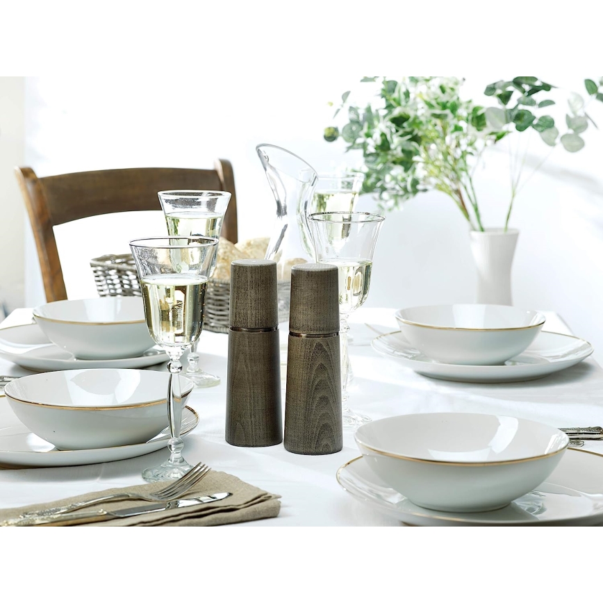 Cole&Mason - Conjunto de moedores de sal grosso e pimenta MARLOW faia 2 pçs 18,5 cm