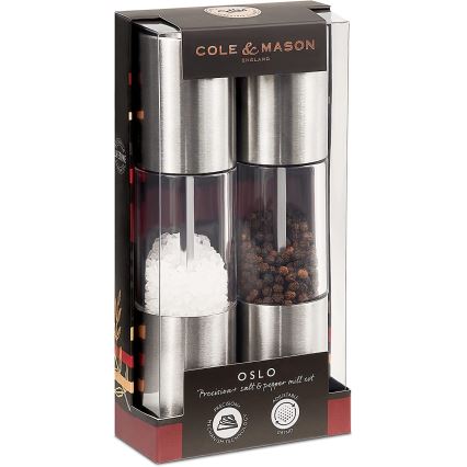 Cole&Mason - Conjunto de moedores de sal grosso e pimenta OSLO 2 pçs 18,5 cm