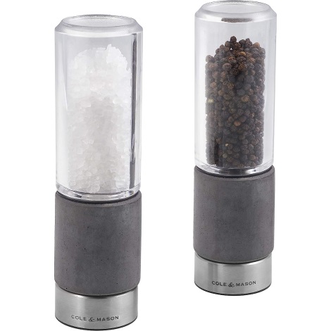 Cole&Mason - Conjunto de moedores de sal grosso e pimenta REGENT CONCRETE 2 pçs betão 18 cm
