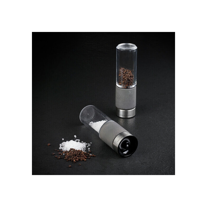 Cole&Mason - Conjunto de moedores de sal grosso e pimenta REGENT CONCRETE 2 pçs betão 18 cm