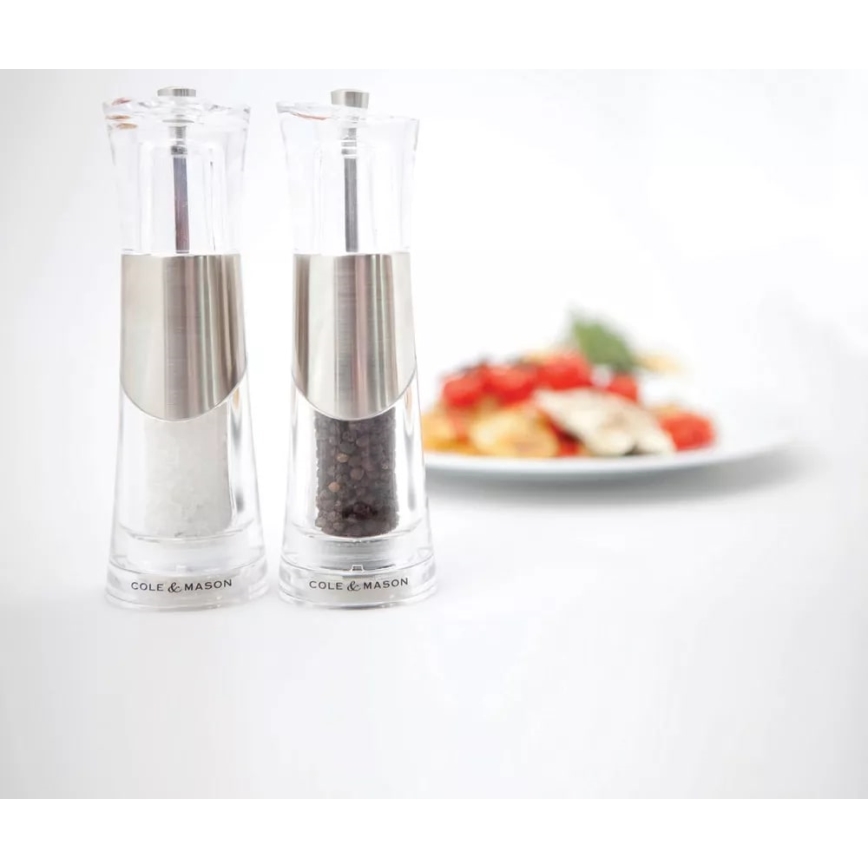Cole&Mason - Conjunto de moinhos de sal e pimenta BOBBI 2 peças 18,5 cm