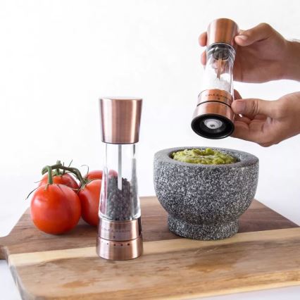 Cole&Mason - Conjunto de moinhos de sal e pimenta DERWENT 2 peças 19 cm cobre